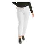KanCan LA jeans 27” Opaque white denim sleek skinny cut raw hem zipper details Photo 3