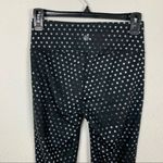 Athleta  Polka Dot Leggings XS Black‎ High Rise Stretchy Activewear Yoga Pants Photo 3