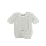 Saks 5th Avenue vintage folio sake fifth avenue ramie cotton knit short sleeve sweater top M Photo 1
