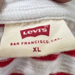 Levi's ‎ Striped Long Sleeve Top Red and White Cotton Blend Boxy Fit XL Photo 3