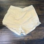 VICI Alamo Cotton High-rise Pleated Khaki Shorts Photo 2