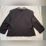 Tahari  Luxury Black Open Style Jacket with Jeweled Collar‎ Size 14 Photo 7