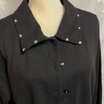 Women’s Bechamel II Black Rhinestone Button Front Shirt Jacket Sz 1X EUC Photo 5