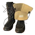 Timberland Fauna Tall Suede moccasin lace up Boots Black size 7.5 Photo 3