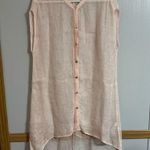 Eileen Fisher Light Pink Sheer Sleeveless Swimsuit Coverup Top Size Medium Photo 8