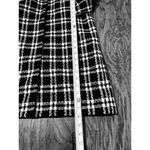 Amanda Smith  Plaid Black White Long Coat Womens 6 Classic 96% Wool Pockets Cozy Photo 10