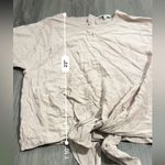 Madewell  Button-Back Tie Short Sleeve Tee in Stripe Size‎ M Photo 10