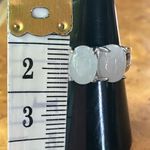 Natural Jade Sterling Silver Ring Size 8 Photo 6