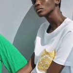 ZARA NWT Crochet Handmade Pocket Short Sleeve T Shirt Small Photo 1