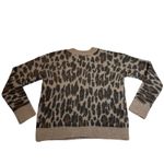 Rails  Crewneck Lana Leopard Print Sweater Size X-Small Boho Animal Cozy Neutral Photo 3