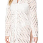 Carmen Marc Valvo Carmen Marc Valvo NWT $114 Women's Crochet Tunic Swim Cover-Up shirt XS Photo 0