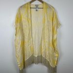 Chico's Chico’s 100% Linen Paisley Ruana Wrap Cardigan Women’s Sz S/M lightweight Photo 2