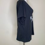 Peace Love World Love you a latte Black V Neck Shirt Sz Small Photo 4