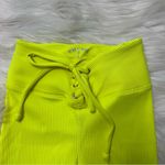 Year of Ours Ribbed Bralette and Football Shorts in Highlighter Yellow Size XS Photo 3