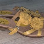 Born concept  VIOLA Mustard Yellow SunFlower Leather Comfort Sandals Photo 2