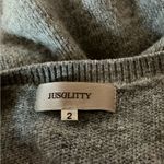 Japanese JUSGLITTY Elegant Gray Sleeveless Knit Dress Size 2 Photo 4