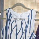 Blue and White Sleeveless Pink Owl Dress Photo 2