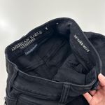 American Eagle Outfitters High Rise Mini Black Skirt Raw Hem Size 4 Photo 3