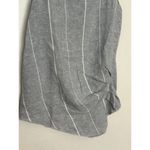 Inizio Large Italian Linen Sleeveless Top Gray White Tank Top Blouse Photo 5