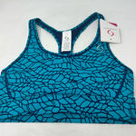 Moving Comfort Switch it up Racer sports bra in Azure woven size M Medium NWT Photo 0
