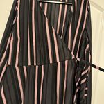 Torrid || Womens Purple Stripe Crepe Surplice Tie Waist Top Blouse || 1X Photo 5