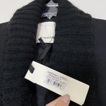 NEW PINKO Italian Wool Knit Overlap Pea Coat Gold accent size US 8 medium Black Photo 1