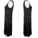 Chico's Travelers Dress Midi Size 1 Sleeveless Black White Polka Dots 8 Photo 3