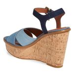 Coach NEW  Cross Denim Band Wedge Sandals Photo 2
