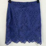 For Love & Lemons  Midnight Blue Lace Mini Skirt Size Small Photo 4