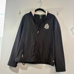 Ralph Lauren VTG Lauren-RL‎ Windbreaker Golf Active Jacket Full Zip Black Crest Lightweight L Photo 0
