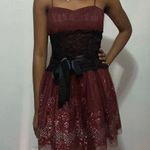 Deb Shops Burgundy A-Line Semi-Formal Mini Dress Photo 0