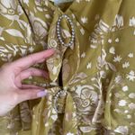 For Love & Lemons Mustard Yellow Velvet Floral Cosmo Mini Dress Photo 8