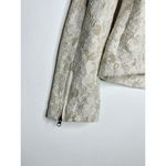 Ecru  Zipper Front Floral Lace Blazer Jacket 4 Photo 7