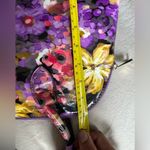 Purple Lady's Bag with Floral Print Photo 5