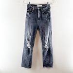 Mother High Waisted Rider Ankle Distressed Jeans After Midnight With Molly Black Size 24 Photo 3