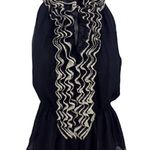 Robert Rodriguez NEIMAN MARCUS for TARGET Black Tan Ruffled Top $79.99 NWT XS Photo 8