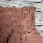 Vanilla Star Jeans Vanilla Star Womens Casual Skirt Rust Brown Tan S SM Small Tiered Ruffle Smocked Photo 2