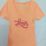 Old Navy XS V Neck Short Sleeve Orange Sherbert T Shirt Photo 2