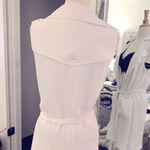 Bebe  White Sleeveless Open Front Vest Photo 6