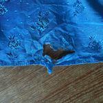 Vintage 70s Prairie Dress Blue Puff Sleeve Floral ILGWU Union Made Size M Photo 7