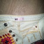 SO NWT  Granny Square Crochet Panel Denim Shorts, Size 1/25W Super cute! Photo 3