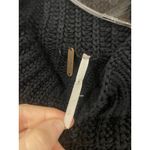 Free People  Swim Too Deep Sweater Womens Size Small Black Oversize Knit Pullover Photo 3