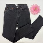 RE/DONE  Originals High Rise Ankle Crop Jeans: Faded Black Wash Photo 4