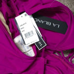 La Blanca Magenta lace up high neck. 6DD/ top. NWT Photo 8