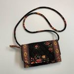 Vera Bradley Vintage Wallet Purse Crossbody Credit Card ID Pen Chocolate Floral Photo 0