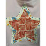 easel Oversized Cotton Star Patch Top in Light Pink Size S Photo 4