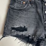 Levi's Levi’s 501 distressed black denim cut off shorts size 24 western Y2K booty Photo 1