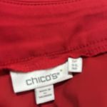 Chico's NWT Brigitte Beaded Detail Ankle Pants BRIGHT RED 16P Photo 4