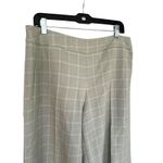 Harve Bernard Vintage Wide Leg Plaid Crop Wool Pants Green Tan Size 14 Academic Photo 1
