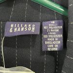 Hillard & Hanson Women's Navy Pinstripe Suit Jacket 16 Photo 4